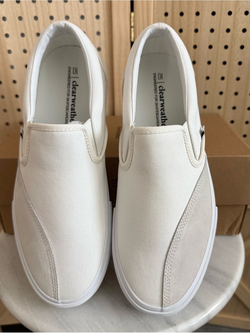 Men's Slip-On Canvas Loafers in Off-White - Picture 3 of 5